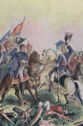 La rencontre du Duc de Wellington et du Maréchal Blucher après la Bataille de Waterloo, 1815